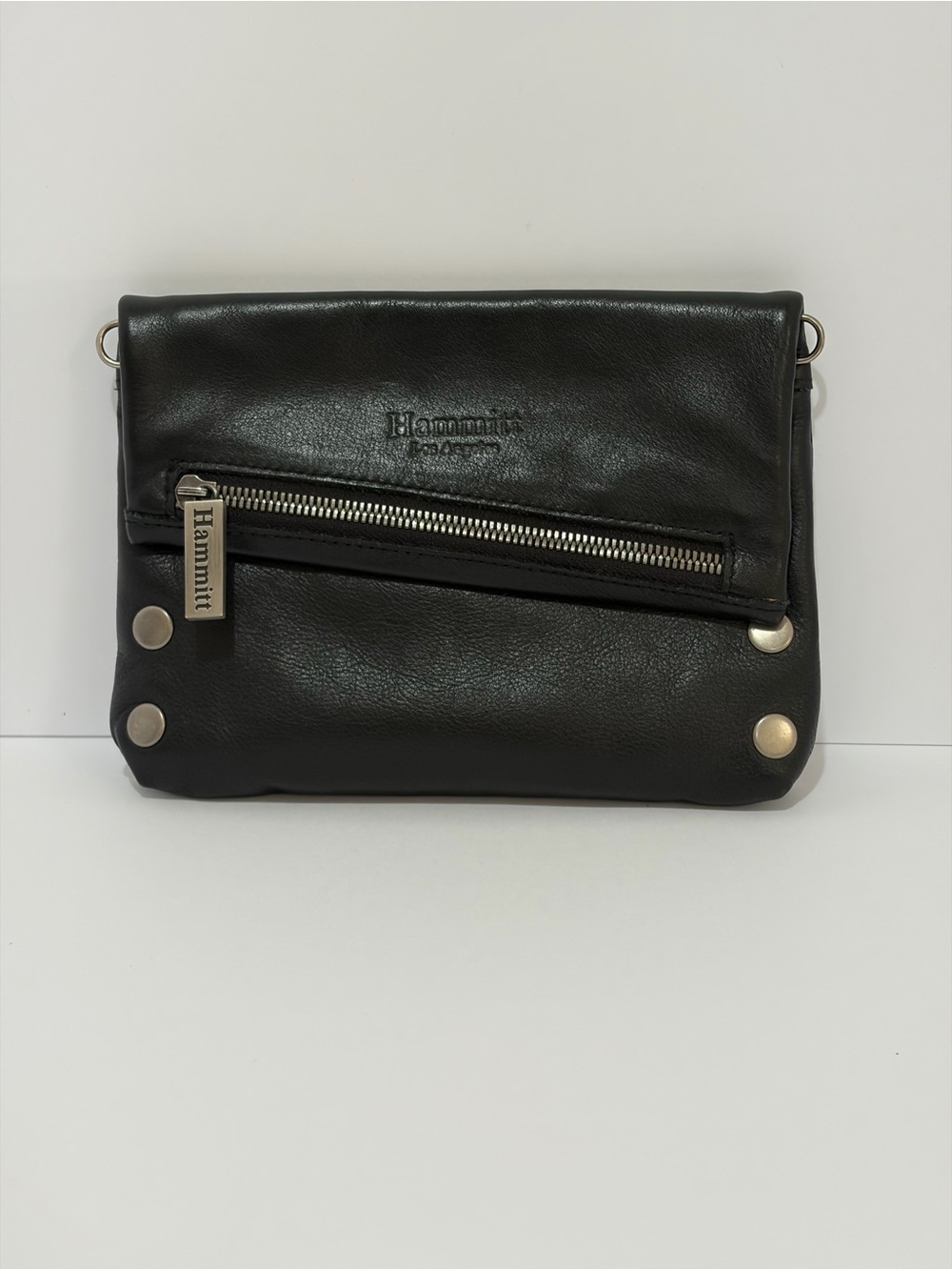 Hammitt VIP Small OG In Black Leather With Brushed Silver Hardware - Picture 3 of 16
